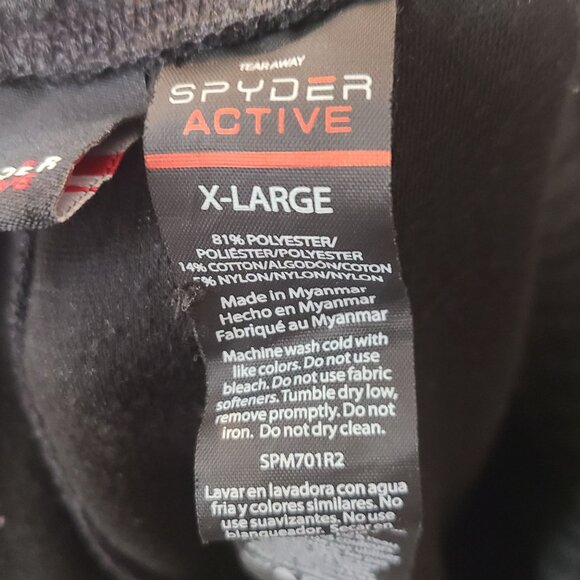 Spyder Mens XL Black Pull On Athletic Sweatpant Joggers Sweatpants Fleece - Picture 6 of 6